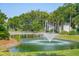 Picturesque pond with fountain near a wooden bridge and lush landscaping at 1607 Folly Creek Way Way # C-5, Charleston, SC 29412
