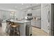 Modern kitchen featuring an island with seating and stainless steel appliances at 2025 Lanneau Ln, Johns Island, SC 29455