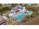 Stunning aerial view of the property with a pool and surrounding landscape at 2123 Boatwright Rd, Johns Island, SC 29455