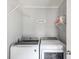 Efficient laundry room with modern, white washer and dryer units, complemented by practical shelving at 2916 Marginal Rd, Charleston, SC 29414