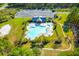 Aerial view of the community pool and clubhouse area at 315 Flyway Rd, Goose Creek, SC 29445