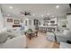 Open-concept living space with a kitchen island and comfortable seating, ideal for modern living and entertaining at 3589 Walter Dr, Johns Island, SC 29455