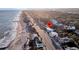 Aerial view of the property's location in proximity to the ocean at 407 Palmetto Blvd, Edisto Beach, SC 29438