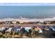 Expansive aerial view of beach houses along the coastline with the ocean in the background at 407 Palmetto Blvd, Edisto Beach, SC 29438