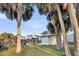 Backyard features palm trees and a hammock at 407 Palmetto Blvd, Edisto Beach, SC 29438