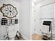 Clean bathroom with shiplap walls, modern fixtures, and ample storage space at 516 & 508 Robnshers Pl, Ridgeville, SC 29472