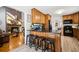 Stylish kitchen area with breakfast bar seating offering a seamless flow into the adjacent living spaces at 516 & 508 Robnshers Pl, Ridgeville, SC 29472