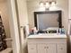 Bathroom featuring a white vanity with new marble top, large mirror, and a shower/tub combination at 11 Rudwick Cir, Goose Creek, SC 29445