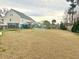 Expansive backyard featuring a pool, trampoline, and plenty of space for recreation at 1915 Sweetfern Rd, Hanahan, SC 29410