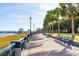 Picturesque waterfront walkway lined with palm trees and benches, offering a relaxing outdoor space at 32-E Prioleau St, Charleston, SC 29401