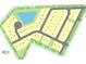 Community street map highlighting lot locations, streets, and nearby amenities like a pond at 332 Dickerson Ln, Lincolnville, SC 29485