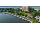 Aerial view of a community, waterfront, and tennis courts at 47 Ashley Ave, Charleston, SC 29401