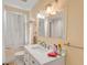 Bathroom with a large mirror and a marble vanity at 47 Ashley Ave, Charleston, SC 29401