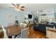 Spacious living room with vaulted ceilings, fireplace, hardwood floors, and comfortable seating at 524 Cobby Creek Ln, Seabrook Island, SC 29455