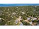 Coastal aerial view showing homes nestled amongst mature trees, with water views in the distance at 782 Bonham Dr, Charleston, SC 29412