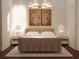 Cozy bedroom with a plush bed, decorative lamps, and butterfly wall art at 80 Smith St, Charleston, SC 29401