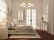 Bright bedroom with a modern bed, bedside table and custom wall art at 80 Smith St, Charleston, SC 29401