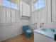 Bathroom featuring a vanity with sink, toilet, shower with curtain and updated hardware at 901 Morton Waring Ln, Pinopolis, SC 29469