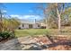 Expansive backyard featuring mature trees, green grass, and a wooded area at 106 Ranworth Ln, Summerville, SC 29485