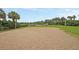 Inviting sandy volleyball court surrounded by lush greenery and palm trees, perfect for outdoor recreation at 129 Sparrow Dr, Isle of Palms, SC 29451