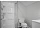 Modern bathroom with a sleek glass-enclosed shower and updated fixtures at 1721 Pimlico Blvd, Moncks Corner, SC 29461