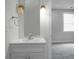 Bathroom featuring a vanity with chrome faucet and stylish sconces at 1721 Pimlico Blvd, Moncks Corner, SC 29461
