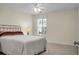 This is a bright bedroom with a ceiling fan and a window at 188 Donning Dr, Summerville, SC 29483