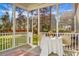 Relaxing screened porch with seating overlooking a private backyard at 188 Donning Dr, Summerville, SC 29483