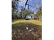 Exterior view of a light-blue one-story home in a yard setting with sparse ground cover at 2157 Dorchester Rd, North Charleston, SC 29405