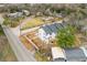 Arial view of the townhomes showcasing the backyard and close roads at 2191 Helm Ave, North Charleston, SC 29405