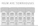 Blueprint of the exterior front view for Helm Ave Townhouses at 2191 Helm Ave, North Charleston, SC 29405