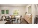 Dining room with large dining table and stylish wooden cabinet at 306 Pine Crest View Dr, Summerville, SC 29486