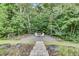 The backyard shows an inviting fire pit area with chairs, surrounded by lush greenery at 331 Weston Hall Dr, Summerville, SC 29483