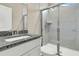 Stylish bathroom with a granite countertop, a modern sink, and a tiled shower at 331 Weston Hall Dr, Summerville, SC 29483