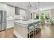 Open kitchen featuring a large island with seating and stainless steel appliances at 331 Weston Hall Dr, Summerville, SC 29483