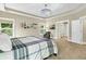 Large main bedroom featuring a decorative ceiling light, lots of light, and neutral decor at 331 Weston Hall Dr, Summerville, SC 29483