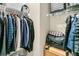 Organized walk-in closet with hanging space and shelving perfect for keeping clothes, shoes, and accessories at 331 Weston Hall Dr, Summerville, SC 29483