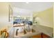 Practical kitchen sink area offering views into the living area and bright water view beyond at 46 Mariners Cay Dr, Folly Beach, SC 29439