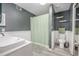 Updated bathroom featuring modern vanity and shower at 700 Daniel Ellis Dr # 13302, Charleston, SC 29412