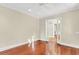 Spacious bedroom with hardwood floors and a doorway at 87 Dungannon Hall, Kiawah Island, SC 29455