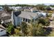 Aerial view of the property featuring a screened porch and lush landscaping at 914 Tupelo Bay Dr, Mount Pleasant, SC 29464