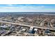 Wide aerial view of the area with the highway nearby, showcasing location and landscape at 12 Poplar St, Charleston, SC 29403