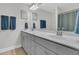 Bathroom with double sink vanity and a large mirror at 207 Calm Water Way, Summerville, SC 29486