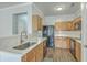 Modern kitchen featuring stainless steel appliances, a tile backsplash, and shaker-style cabinets at 249 Brookshire Rd, Goose Creek, SC 29445