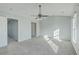 Main bedroom with high ceilings, ceiling fan and large windows at 249 Brookshire Rd, Goose Creek, SC 29445