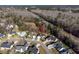 Aerial view of a residential neighborhood showcasing a home with a private pool and green surroundings at 322 Equinox Cir, Ladson, SC 29456