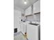 Clean laundry room with white appliances, cabinets and a door for access outside at 4516 Logwood Dr, Ladson, SC 29456