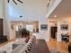Open floor plan flows from the living room to the dining area and kitchen at 9656 Pebble Creek Blvd, Summerville, SC 29485
