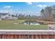 Scenic backyard view featuring a tranquil pond and lush green space, offering a serene and private setting at 132 Mcclellan Way, Summerville, SC 29483