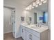 Bathroom with double sinks, cabinets, large mirror and great lighting at 132 Mcclellan Way, Summerville, SC 29483